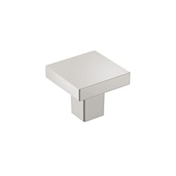 Amerock Monument Modern Square Cabinet Knob 1 in. Satin Nickel 6 pk