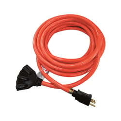 Ace Indoor or Outdoor 25 ft. L Orange Triple Outlet Cord 12/3 STW