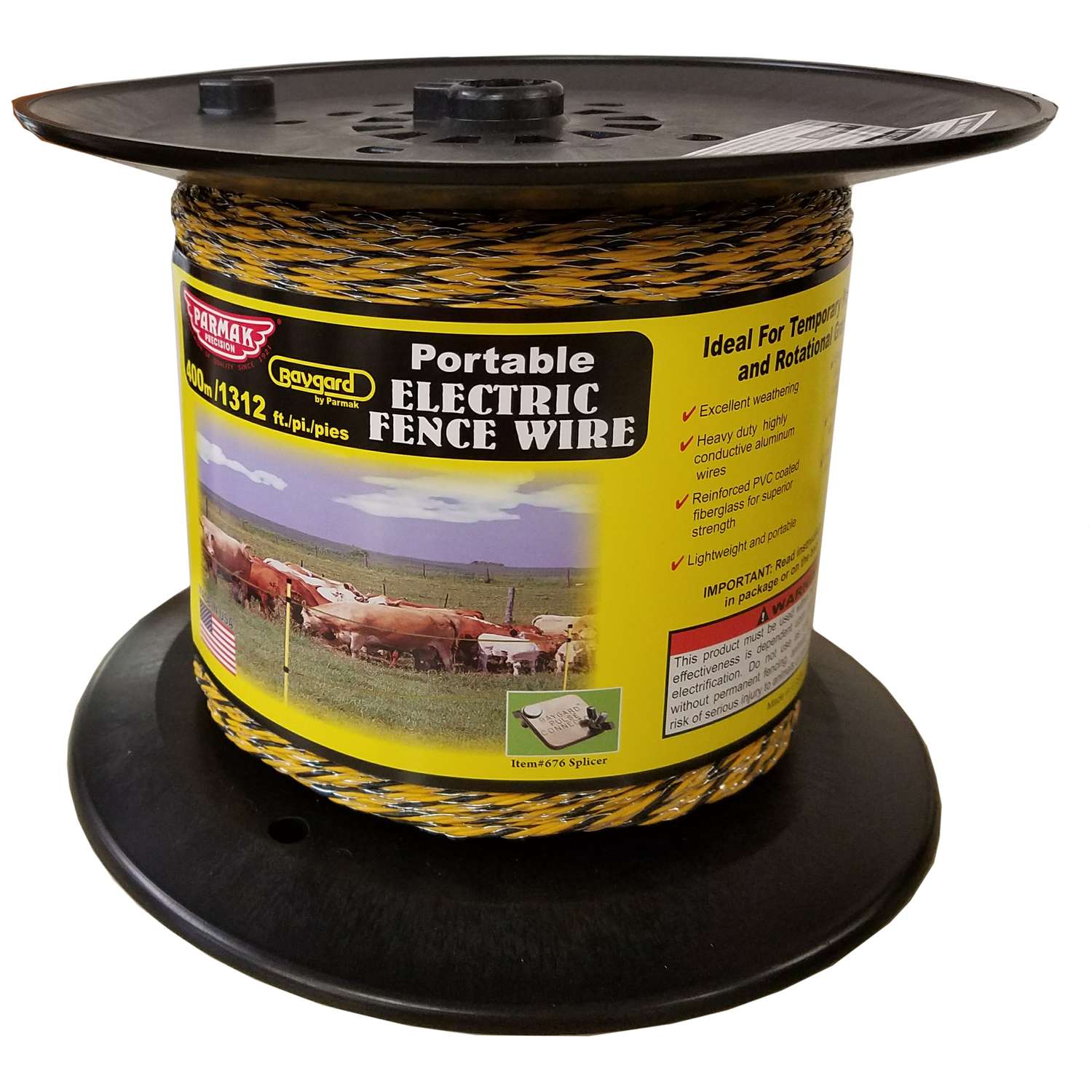 Parmak Baygard Polywire Black/Yellow - Ace Hardware