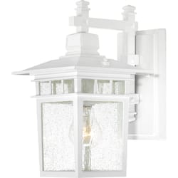 Nuvo Cove Neck Textured White Switch Incandescent Lantern Fixture