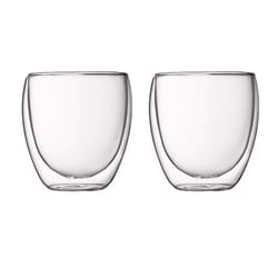 Bodum Clear Borosilicate Glass Contemporary Glassware Set 4 in. D 2 pk