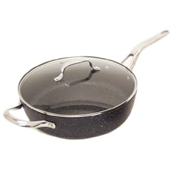 Starfrit The Rock Aluminum Deep Fry Pan 11 in. 4.7 qt Black