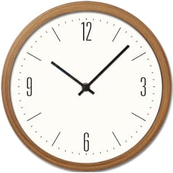 Westclox 10 in. L X 10 in. W Indoor Contemporary Analog Wall Clock Glass/Plastic Beige