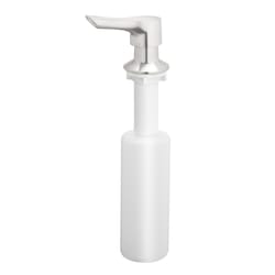 OakBrook Brushed Nickel White Plastic Lotion/Soap Dispenser