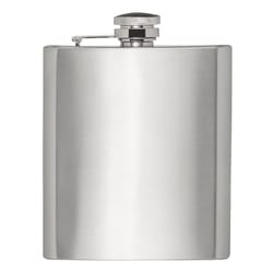 Harold Import Silver Stainless Steel Hip Flask 8 ounce oz