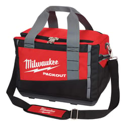 Milwaukee PACKOUT 9.6 in. W X 12.2 in. H Ballistic Nylon Tool Bag 3 pocket Black/Red 1 pc