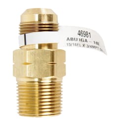 JMF Company 15/16 in. Flare X 3/4 in. D Male Brass Gas Adapter