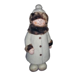 Alpine Girl In Winter Coat and Hat Yard Decor