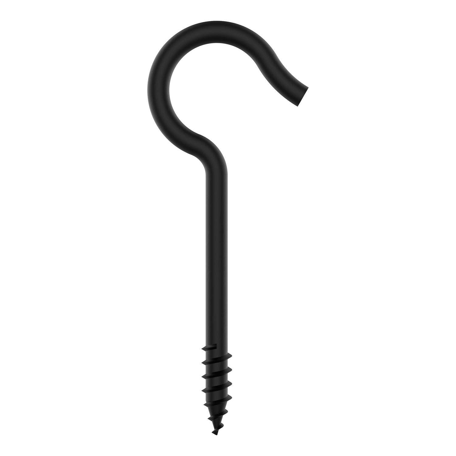 National Hardware Black Steel Ceiling Hook 25 lb. cap. 3 pk National Hardware Black Steel Ceiling Hook 25 lb. cap. 3 pk