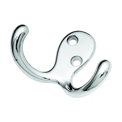 Hickory Hardware Medium Chrome Silver Zinc 2 in. L Double Hook 1 pk