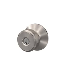 Schlage Bowery Satin Nickel Entry Knobs 1-3/8 in.