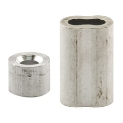 Prime-Line 3.9 in. W X 5.4 in. L X 3/32 in. D Aluminum Cable Ferrules and Stops Prime-Line 3.9 in. W X 5.4 in. L X 3/32 in. D Aluminum Cable Ferrules and Stops