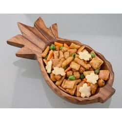 Pacific Merchants Natural Acacia Wood Pineapple Salad Bowl 1 ct