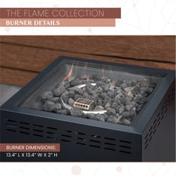 Mod Flame 16 in. W Steel Square Propane Fire Pit