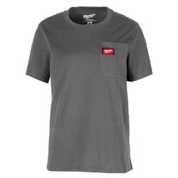 Milwaukee Gridiron L Short Sleeve Women's Round Neck Gray Tee Shirt