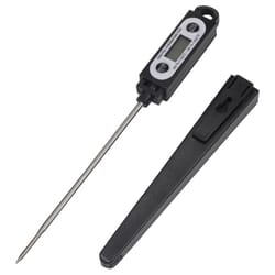 Chef Craft Black ABS Plastic/Stainless Steel Instant Read Thermometer