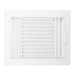 Deflect-O Jordan 10 in. H X 8 in. W 3-Way White Plastic Ceiling Register