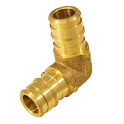 Apollo PEX-A 1/2 in. Barb X 1/2 in. D Barb Brass 90 Degree Elbow