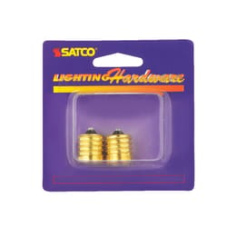 Satco Brass Intermediate to Candelabra Base Socket Reducer 2 pk