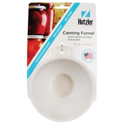 Hutzler White Plastic Canning Funnel 12 oz