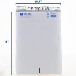 Bazic Products 10.5 in. W X 15 in. L No. 5 White Poly Bubble Mailer 2 pk