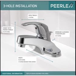 Peerless Chrome Traditional Bathroom Faucet 4 in.