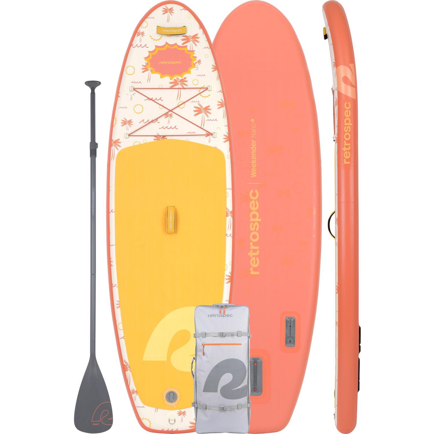 Retrospec Weekender Nano 2 iSUP PVC Inflatable Red/White Paddleboard 5 in. H X 12 in. W X 31 in. L Sansujyuku sansujyuku.com