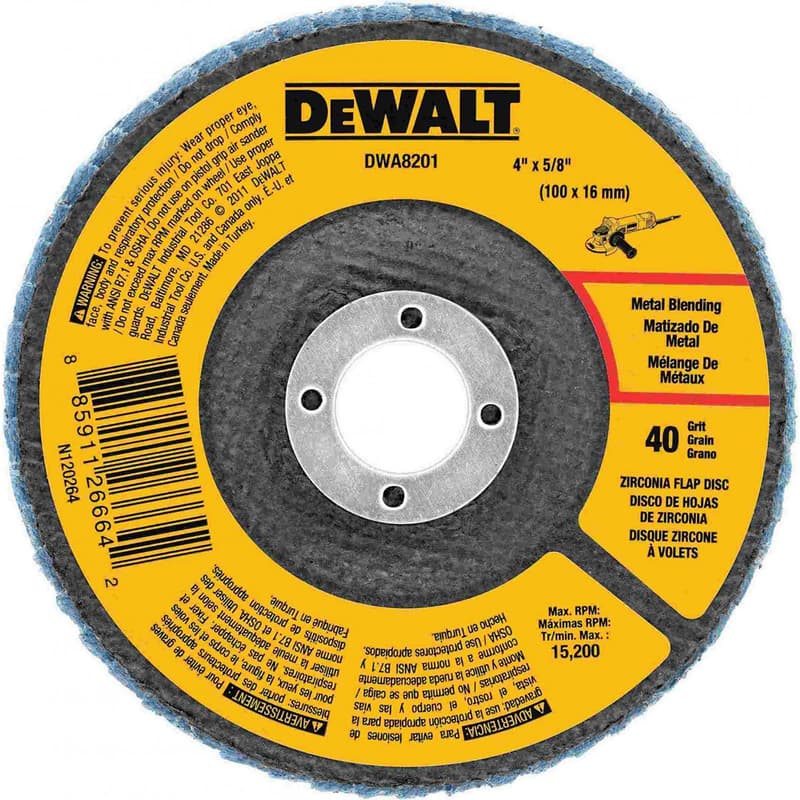 UPC 885911266642 product image for Dewalt 4in Dia. 5/8in 40Grit Arbor Metal Flap Disc (DWA8201) | upcitemdb.com