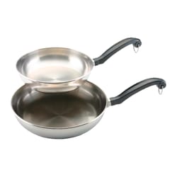 Farberware Classic Series Stainless Steel Skillet Set 8 & 10 in. Silver