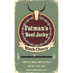 Fatmans Beef Jerky Black Cherry Beef Jerky 2 oz Packet