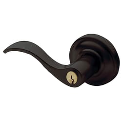 Baldwin Estate Wave Oil Rubbed Bronze Entry Lever 1-3/4 in.