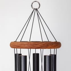 Wind River Festival Black Aluminum/Wood 60 in. Wind Chime