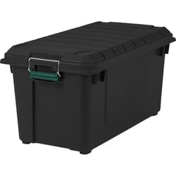 Remington Store-It-All 82 qt Black/Green Storage Box 15.44 in. H X 30 in. W X 16 in. D Stackable