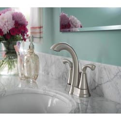 Moen Tiffin Brushed Nickel Contemporary Bathroom Faucet 4 in.