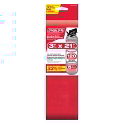 Diablo 21 in. L X 3 in. W Premium Zirconium Blend Sanding Belt 120 Grit Fine 5 pk