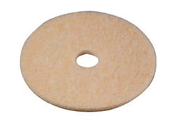 3M 20 in. D Non-Woven Natural/Polyester Fiber Floor Polishing Pad Light Yellow