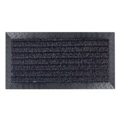 GrassWorx Clean Machine 18 in. W X 34 in. L Black Astroturf Door Mat