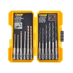 Steel Grip Carbon Steel Drill Bit Set 12 pc