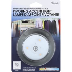 Rite Lite Gray Battery Powered LED Puck Light 1 pk