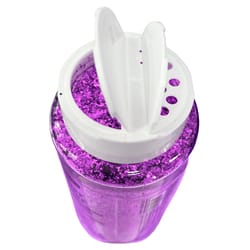 Bazic Products Metallic Purple Glitter Shaker Exterior and Interior 16 oz