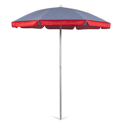 Oniva Portable Beach Umbrella 66 ft. Tiltable Blue Beach Umbrella