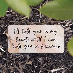 P Graham Dunn Multicolored Faux Marble 4 in. H X 8 in. L X 1 in. W I'll Hold You in My Heart Until I
