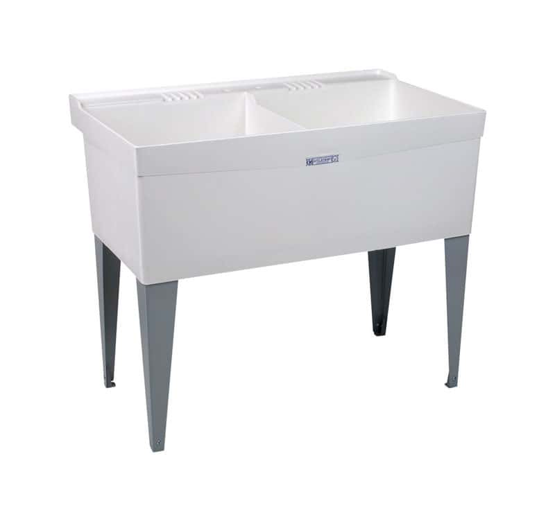 Utilatwin 40 in. W x 24 in. D Double Polypropylene Laundry Tub Ace Hardware