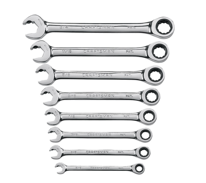 UPC 099575344022 product image for Craftsman 8 Piece Standard Open End Dual Ratcheting Wrench (00914755) | upcitemdb.com