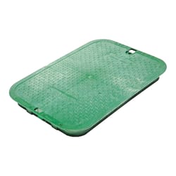 NDS 21.1/2 in. W X 2 in. H Rectangular Valve Box Cover Green