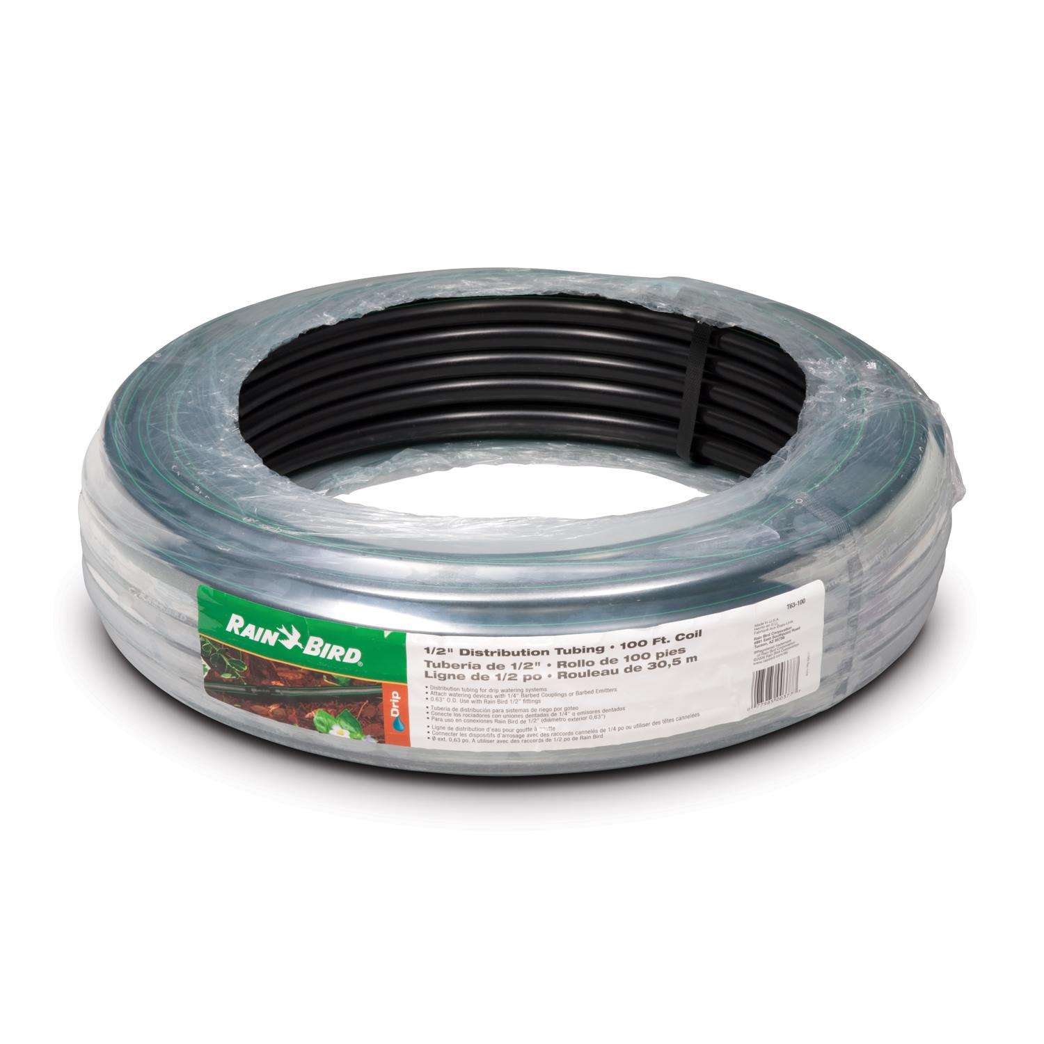 Rain Bird Polyethylene Drip Irrigation Tubing 1/2 in. D X 100 ft. L Rain Bird Polyethylene Drip Irrigation Tubing 1/2 in. D X 100 ft. L