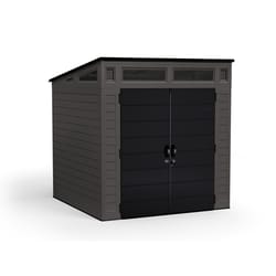 Suncast Modernist 7 ft. x 7 ft. Plastic Vertical Storage Shed with Floor Kit