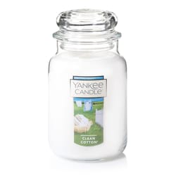 Yankee Candle White Clean Cotton Scent Original Candle Jar 22 oz
