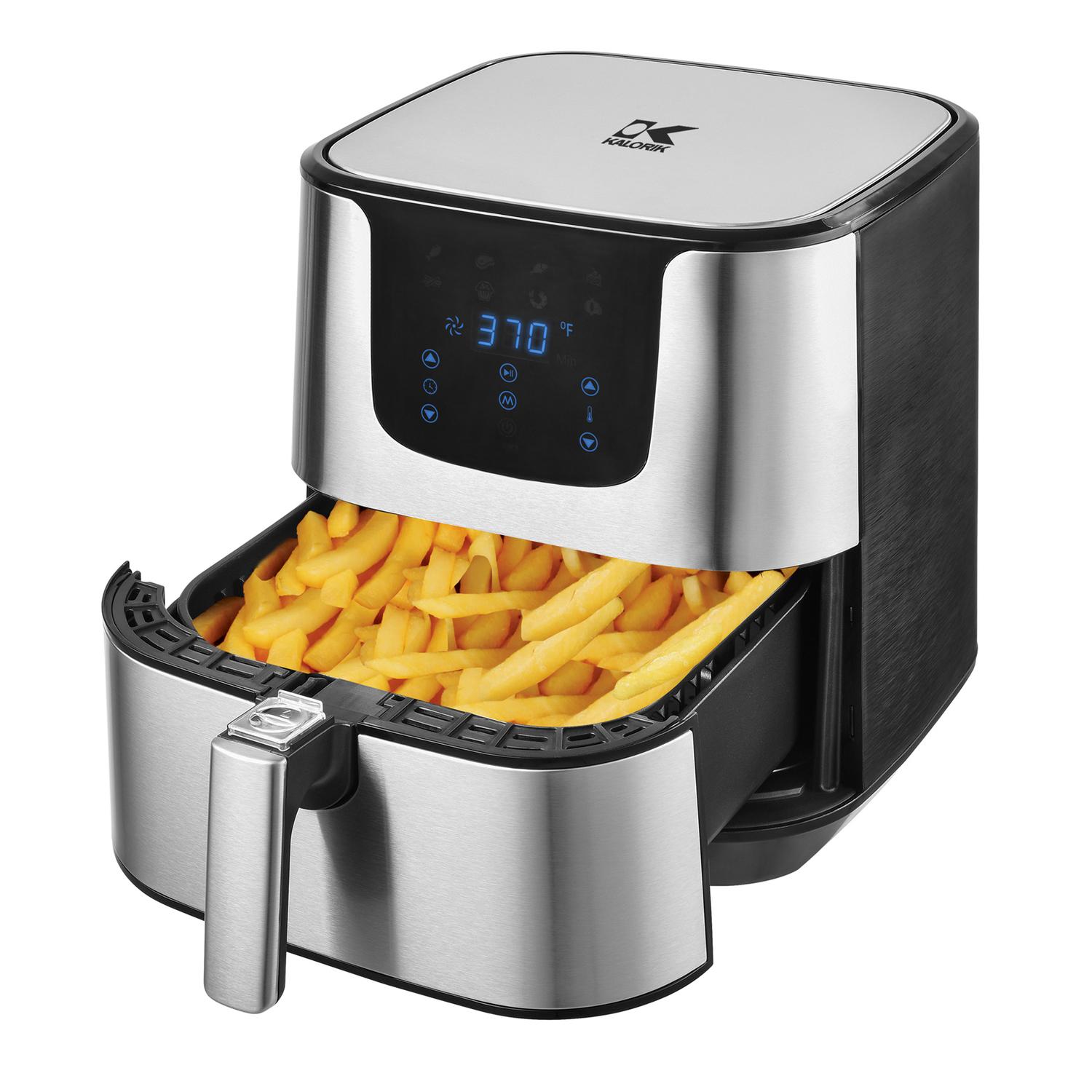 Kalorik Silver 3.5 qt Programmable Digital Air Fryer Sansujyuku sansujyuku.com