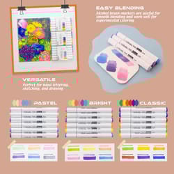 Bazic Products Assorted Twin Tip Markers 6 pk